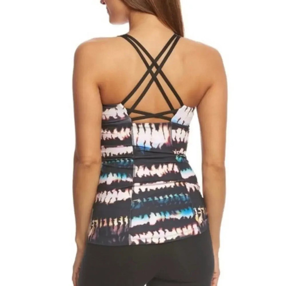 Lucy Let it Be Strappy Tie Dye Tank Top Small Athletic Yoga Running Training - Picture 2 of 16